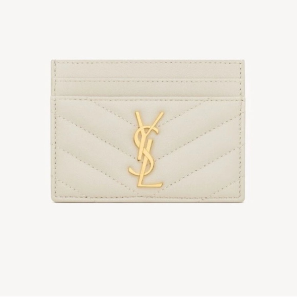 YSL: CASSANDRE MATELASSÉ CARD CASE IN LAMBSKIN